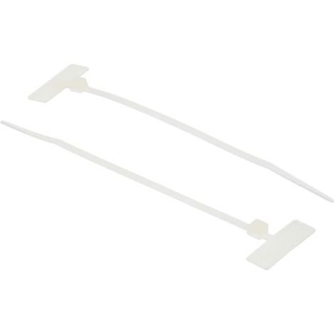 Marqueurs de câbles RS PRO Serre-fils, texte : Blank, Naturel ( Prix pour Sachet de 250 )