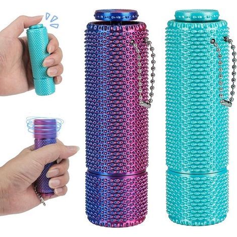 Set mit 2 intensiven Anti-Stress-Sticks – 12 x 3 cm – Lila und Türkis (1/5)