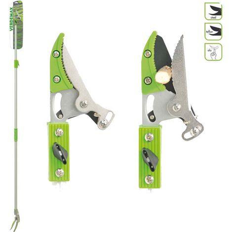 Forbice professionale potatura di rami da cm 180 a cm 300 asta lunga allungabile con bloccarami (1/4)