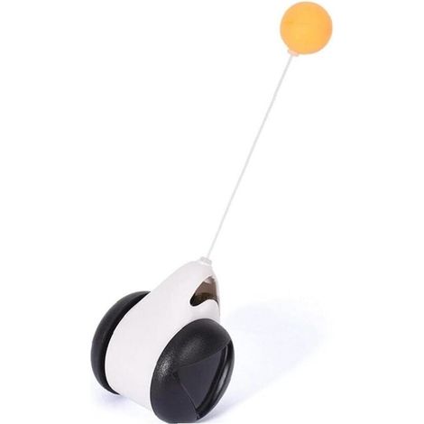 Jouet interactif pour chat - Balanoire équilibrée - Balle rotative à 360 degrés - Avec herbe à chat - Stimule l'instinct de chasse attrayant - Jouet d'entranement pour chat (1/5)