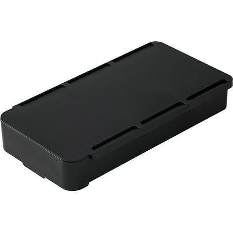 Organisateur de tiroir sous bureau, boîte de rangement invisible, porte-maquillage auto-adhésif, noir (1/4)