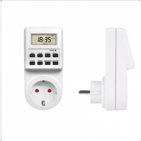 Pair TM03 Interrupteur de contrôle de temps électronique intelligent Compteur d'énergie standard européen Compteur électronique de cuisine à domicile Prise de minuterie (1/5)