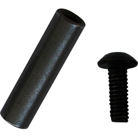 Manchon acier traité anti-corrosion Ø 6 mm – Vis inox zingué noir – Fixation gond motorisé diamètre 14 mm – Quantité 1 (1/2)