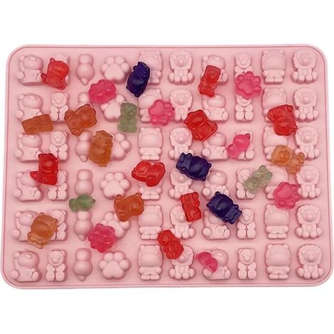 Molde de silicona de una pieza con forma de dibujos animados para dulces, perfecto para chocolates y pasteles, fácil de desmoldar. (1/5)