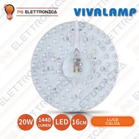 Circolina LED con calamita 12 20 24 36 50 sostituisce il classico NEON CIRCOLARE 20w,Luce Calda 3000k