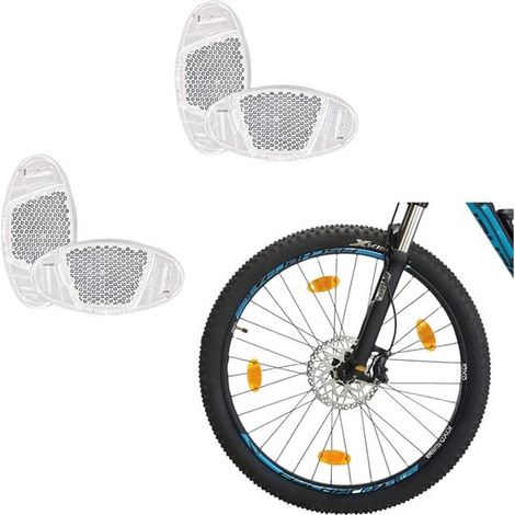 Lot de 4 réflecteurs de rayons de vélo, réflecteurs réfléchissants pour roues, accessoires de sécurité pour VTT et vélo de route (1/5)