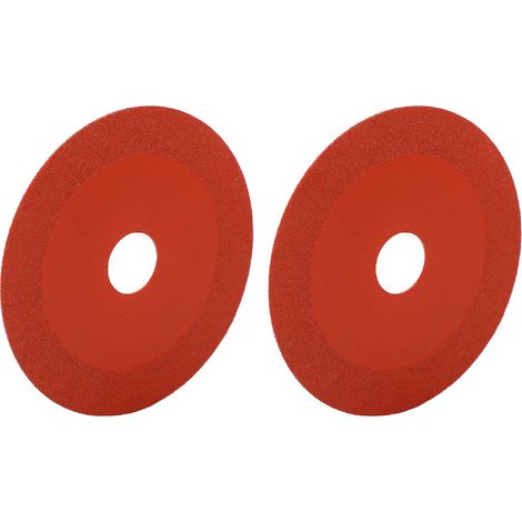 Lot de 2 disques diamantés pour meuleuse d'angle, outil rotatif, lame de scie pour carrelage, verre et céramique (rouge). (1/5)