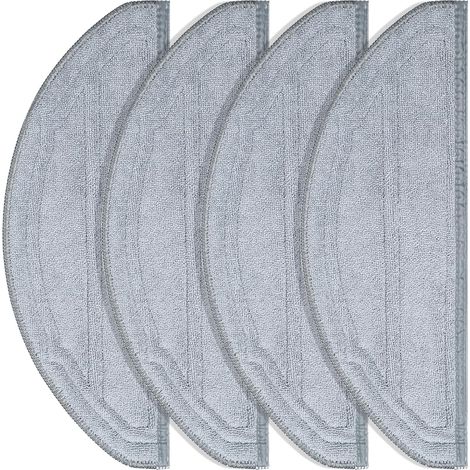 Accessoires Chiffon de Nettoyage pour Roborock Q10 S5/Q10 S5+/Q10 X5/Q10 X5+/Q10 VF/Q10 VF+/Q10V/Q10V+ de Rechange pour aspirateur Robot,serpillières en Microfibre Douce -4 pièces (1/5)