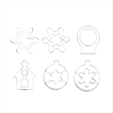 Weihnachtsschneeflocken-Ausstechformen, 6 Stück (1/5)