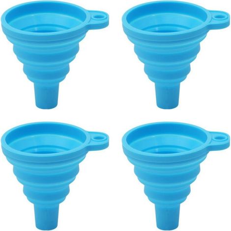 Entonnoir Pliable - Silicone Alimentaire -40 °C à 250 °C - Pour Transfert Liquides Solides - Lot de 4 (1/5)