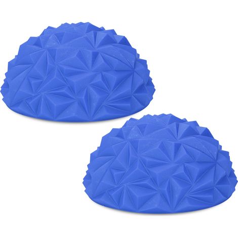 Lot de 2 demi-ballons de yoga pour enfants, appareil de fitness physique, ballons d'équilibre, jouet d'entraînement (bleu) (1/5)