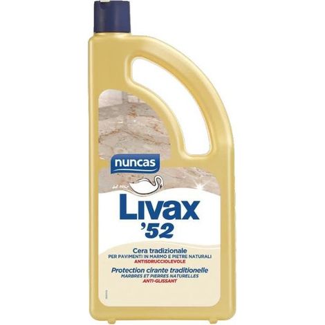 NUNCAS CERA PER MARMO E GRANIGLIA 1 LITRO LIVAX 52