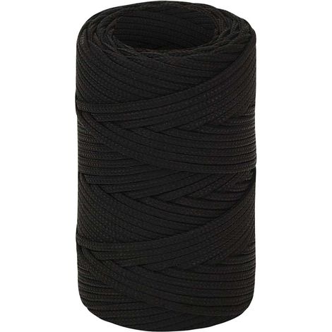 Maison Exclusive - Arbeitsseil Schwarz 2 mm 100 m Polyester (1/5)