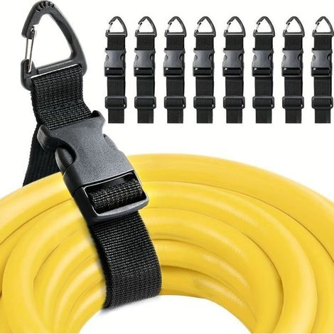 Lot d’8 organiseurs de câbles réglables 45 cm noir – câbles épais pour atelier, garage et professionnels (1/4)