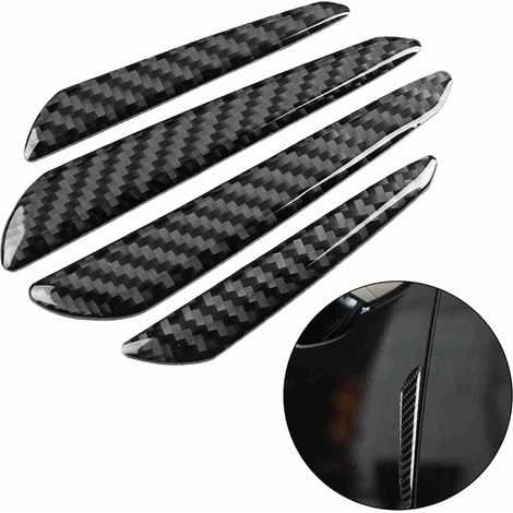CSPARKV 4 Pcs Car Door Edge Guards,Carbon Fiber Black Car Door Protectors,Glossy Bumper Strips,for Car Door (1/5)