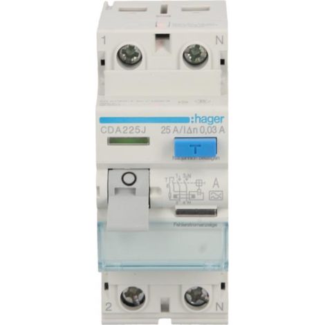 Interruttore differenziale tipo A 2P 25A 0.03A CDA225J