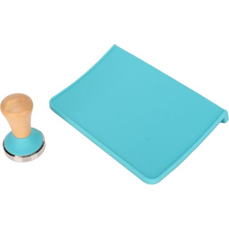 Set aus 2 großen blauen Kaffeetampfmatten mit 51 mm staubdichtem Silikontamper. (1/5)