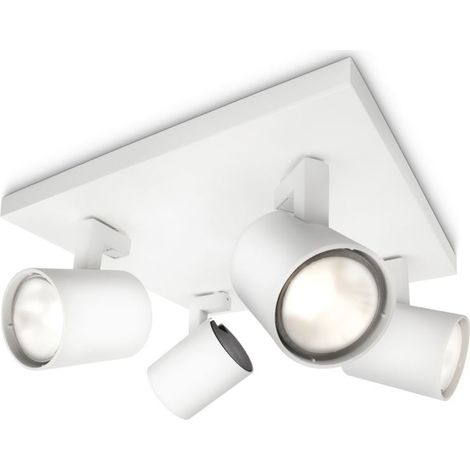 Philips Runner Foco de superficie con 4 puntos de luz (Blanco) - Casquillo GU10 (1/5)