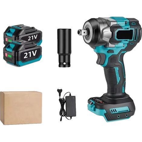Llave de impacto, par de 1200 N·m, 5 velocidades, juego de 2 baterías (1/2)
