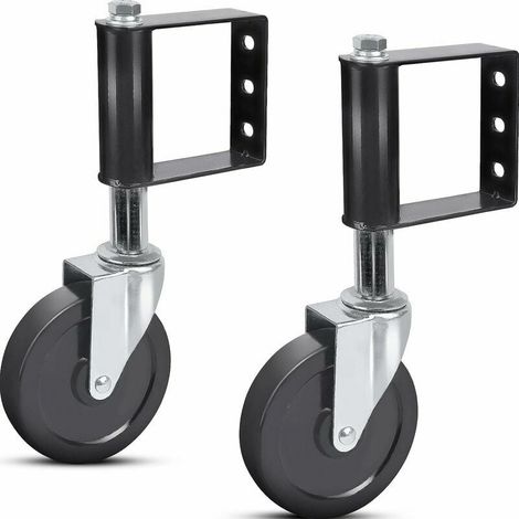 KZQ – 2er-Pack gefederte Torrollen aus alterungsbeständigem Gummi mit universeller Montageplatte, 100 kg Tragkraft, 100 mm, NPTERBL (1/3)
