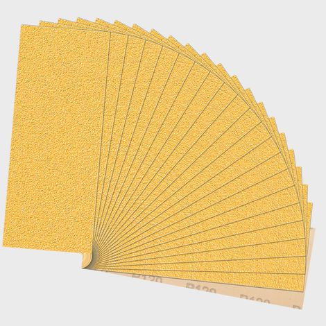 Papier de Verre,Papier Abrasif 120 Grains Utilisé pour polir métal cadre le bois les voiture 21 Pièces (1/5)