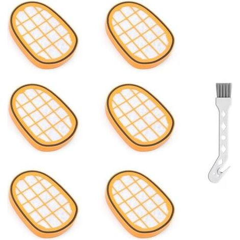 6 Pièces Set Filtre Aspirateur pour Philips, Filtres de Rechange pour Aspirateur Sans Fil Philips Speedpro Max, avec Brosse Blanche, pour Modèles Philips FC6822, FC6823, FC6827, FC6908 (1/5)