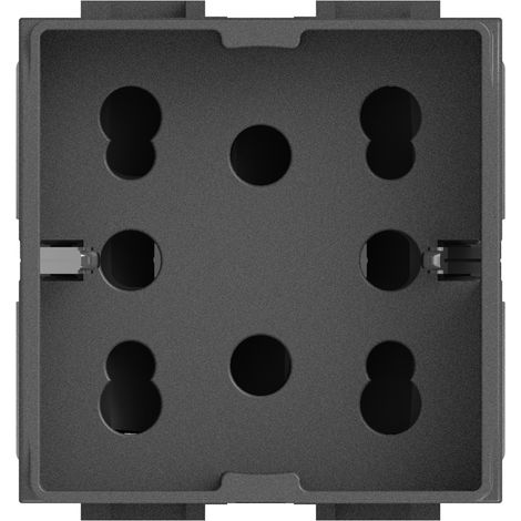 Modulo presa multistandard, 10A, 16A e schuko, serie P, nero, compatibile con serie Gewiss Chorus - 4Box Side 4B.G12.H21 (1/8)