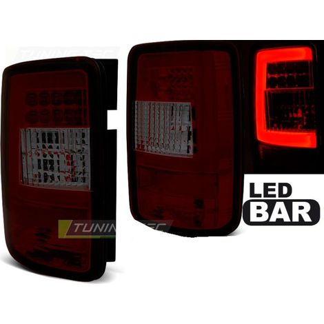 Paire de feux arriere VW Caddy 03-14 rouge fume led LTI (1/4)