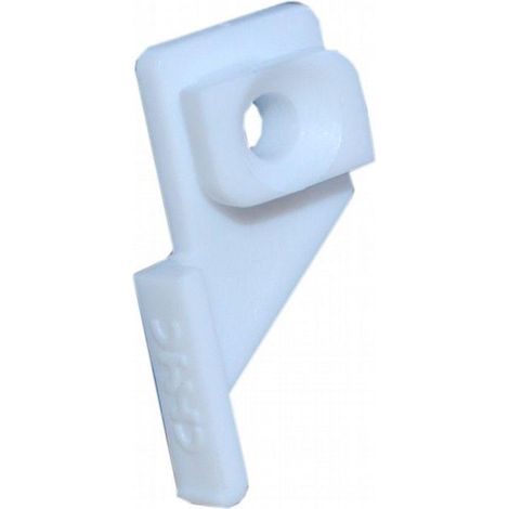 FPLUS estribo techo 904.0 , Conpuesto de 5 piezas tornillo,taco,arandela y estribo todo suelto.       Soporte techo 
- Con estribo 
- Para riel 
- P950 
- Blanco.
- Ideal para el m