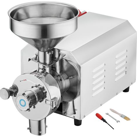 Mophorn Sojabohnenmühle, kommerzielle Mahlmaschine, 2200 W, Maismühle, 50 kg/h, Edelstahl, für Pfeffer, Sojabohnen, Erdnüsse, Maiskörner, Mehlmahlen