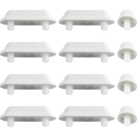 Tampons Abattant WC Blanc 12 Pièces Plastique 52 mm