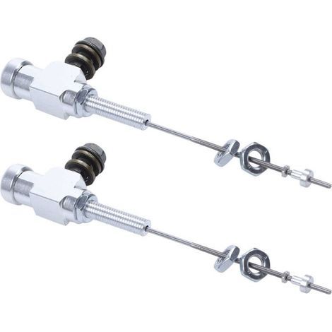 Convient pour 2 pompes de frein à tige de maître-cylindre d'embrayage hydraulique de moto, M10X1,25mm, aluminium argenté. (1/5)