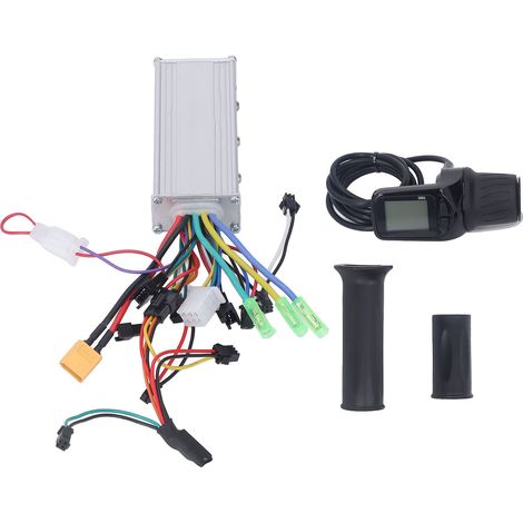 Contrôleur de moteur sans balais à boîtier métallique, kit de panneau d'affichage LCD 886 étanche, adapté aux vélos/scooters électriques, 36V/48V, 500W. (1/5)