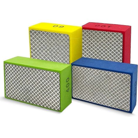 Lot de 4 disques de polissage diamantés à main, disques de ponçage diamantés pour carrelage, verre et pierre, grains 60, 100, 200 et 400, outils pour carrelage (1/5)