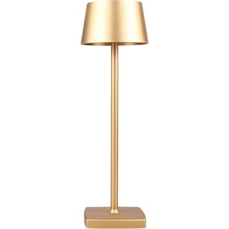 Lampe de table rechargeable,lampe de chevet sans fil，lampe sans fil， lampe de table led, classe de protection IP54, convient pour jardin/table/table de chevet or (1/5)