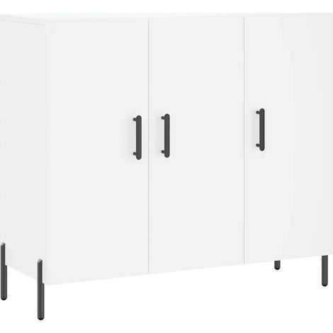Sideboard/Anrichte/Buffet Weiß 90x34x80 cm Holzwerkstoff LXWW474086 (1/5)