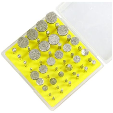 QORVA-Lot de 50 fraises diamantées pour outil rotatif Dremel (1/4)