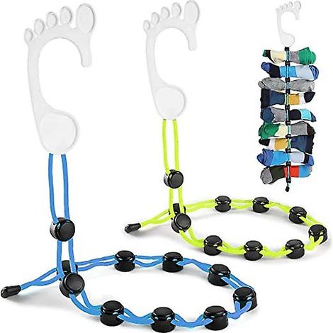 Ensemble de 2 accessoires de rangement pour chaussettes, organisateur et outil de nettoyage pour laver, sécher et ranger les paires de chaussettes sans avoir à les trier ni à les assortir. (1/5)
