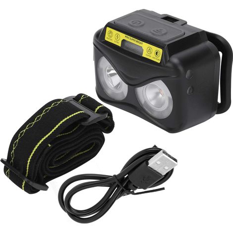 LED-Stirnlampe – USB-aufladbar – Leicht – 6 Modi – Wasserdicht (IPX65) – Stirnlampe – Outdoor (1/5)