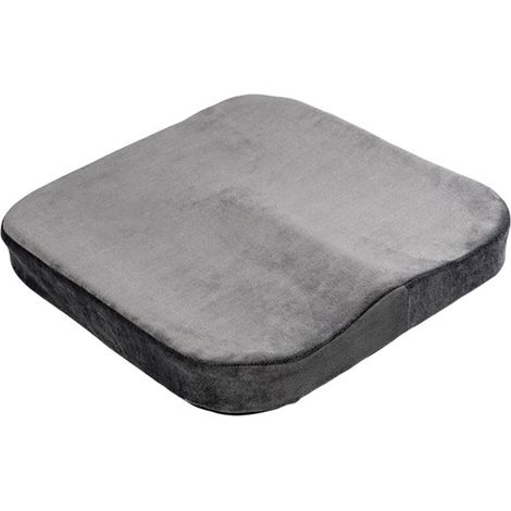 LuxComfort ergonomische Sitzmatte aus Memory-Schaum mit Memory-Effekt, Maße 40x40x6cm, samtfarben, perfekt für Büro und Wohnzimmer. (1/4)