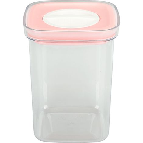 Boîte de conservation alimentaire hermétique de cuisine, récipient transparent avec couvercle pour riz mélangé, rose, 1300 ml (1/5)