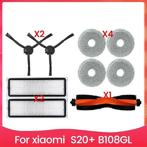 Ersatzteile für den Xiaomi S20+ B108GL Saugroboter: Hauptbürste, HEPA-Filter und Reinigungstuch (1/5)