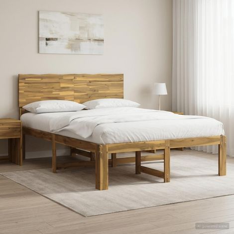 Cama doble con cabecero ROSTOCK Blanco 140 x 190 cm (1/5)