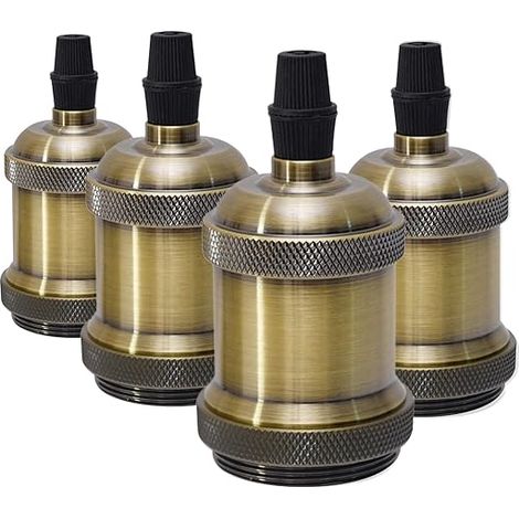 Gelten für E27 Vintage Lampe Sockel, Birne Sockel, Keramik Lampe Halter Adapter zum Dekorieren Bars, Restaurants, Schlafzimmer, Höfe 4-Stücke Bronze Sockel