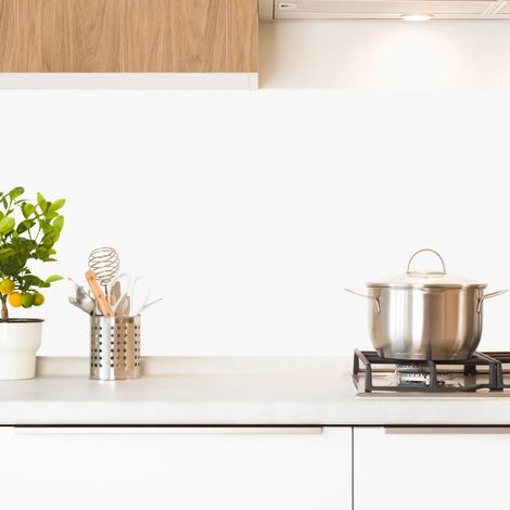 Crédence cuisine en aluminium - essentiel blanc - 360x50 cm (en 3 bandeaux) (1/5)