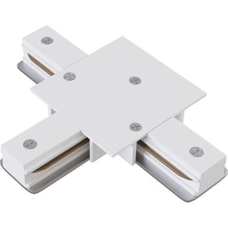 Connettore A T Per Binario In Alluminio Bianco (1/2)
