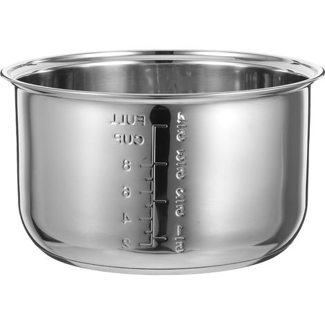 Pot Intérieur De Cuiseur À Riz En Acier Inoxydable Pièces De Rechange Universelles Pour Riz Cooker Électrique Pour Cuisson À L'Eau Bouillante Porridge Et Vapeur 23.50 Cm (1/5)