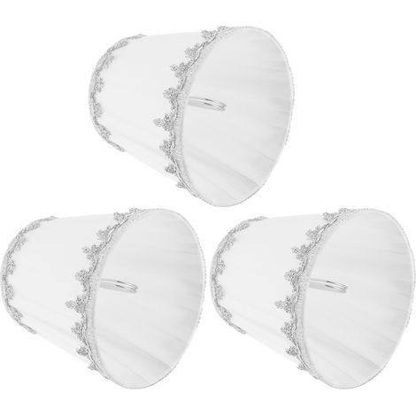 Moderne Stofflampenschirme, 3er-Set, E14-Clipfassung, ideal für Kerzen, Kronleuchter, Hotel- und KTV-Dekoration. (1/5)