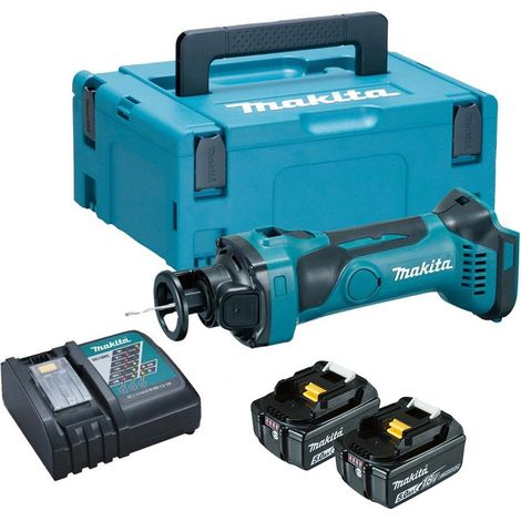 Makita DCO180RTJ 18V LXT Drywall Cutter - 2 x 5.0Ah Batts, Charger & Makpac 2 Case (1/5)