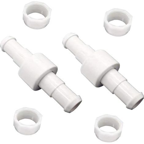 Lot de 2 connecteurs D20 et 4 fixations D15 de rechange pour tuyau de nettoyeur de piscine côté pression (1/5)